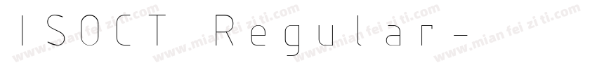 ISOCT Regular字体转换
